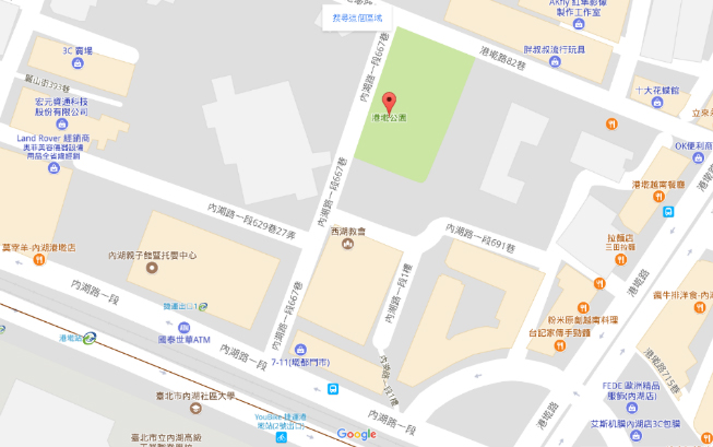 圖6：港墘公園鄰近文湖線港墘站，交通方便。