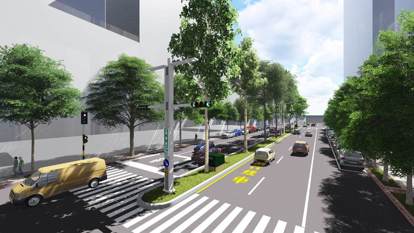相片6-健康路路燈號誌共桿換裝後模擬圖