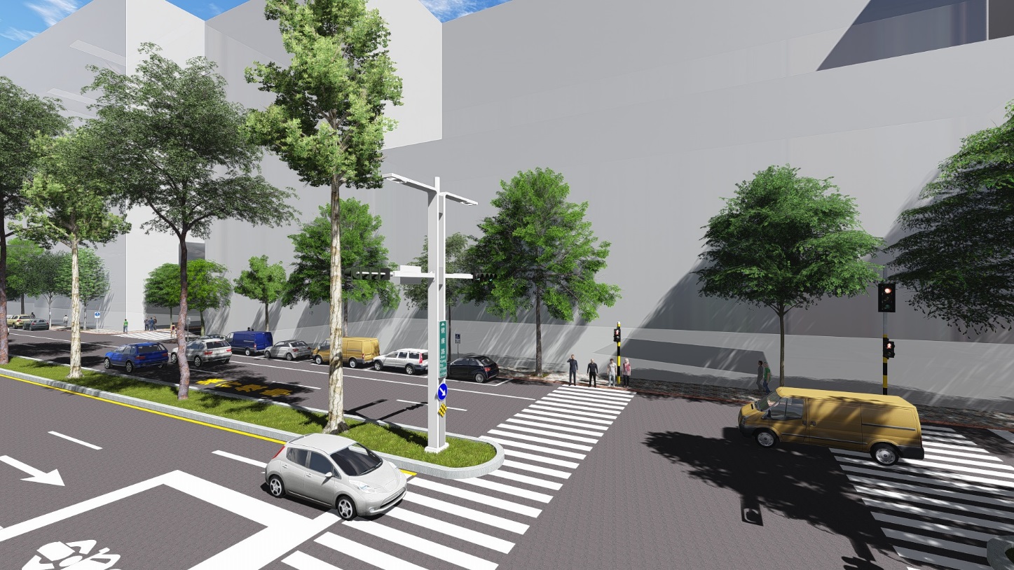 相片7-健康路路燈號誌共桿換裝後模擬圖