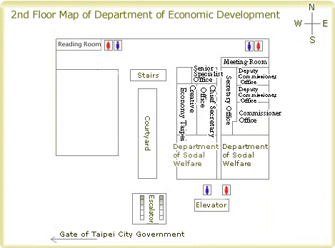 2nd Floor Map of Department of Economic Development