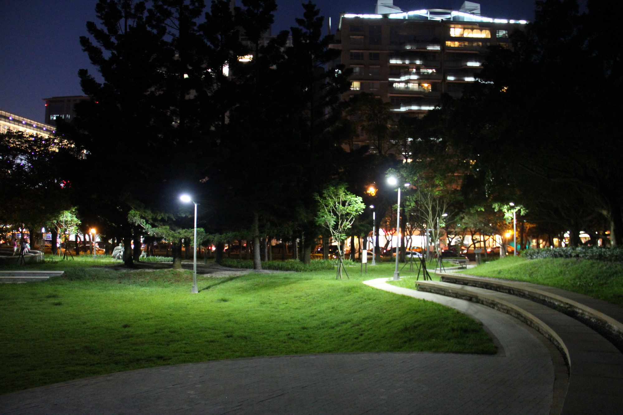 照片9. 越夜越美麗的忠誠公園曼波草坪