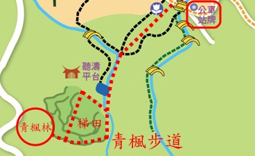 青楓步道路線圖