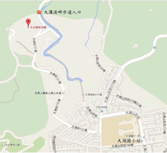 大溝溪畔步道位置圖