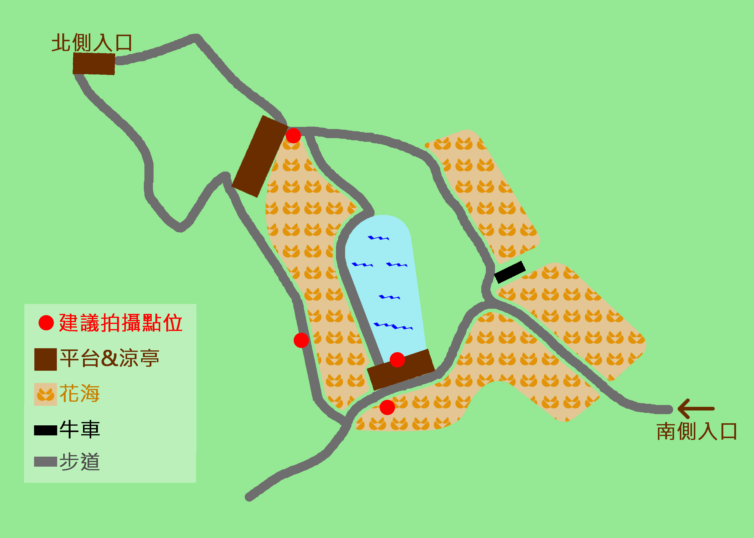 花海步道簡圖