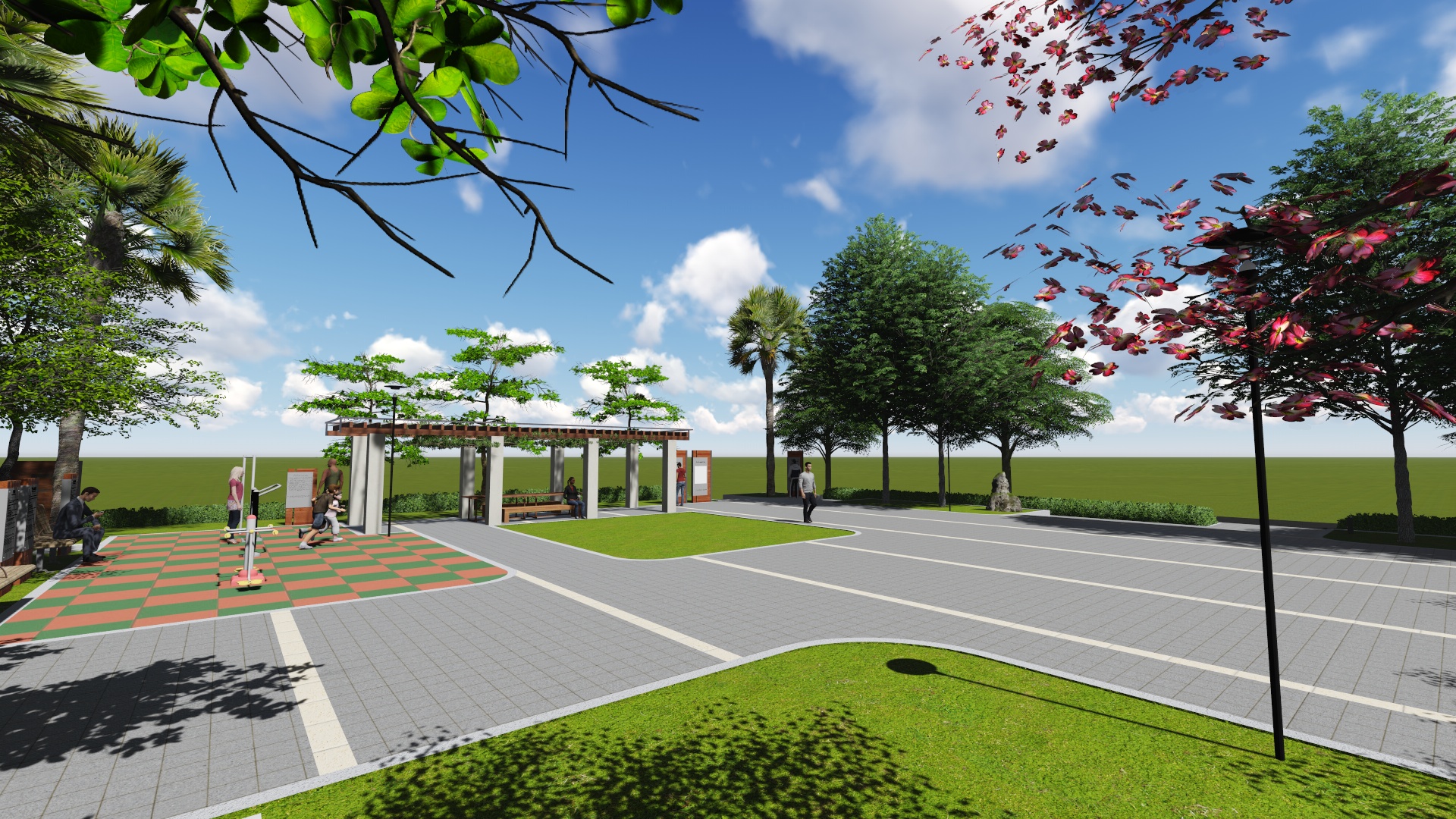 圖6. 富錦二號公園改造後模擬圖