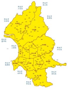 臺北市三等衛星控制點分佈圖