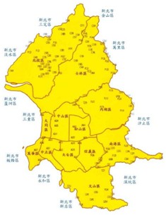 臺北市四等衛星控制點分佈圖
