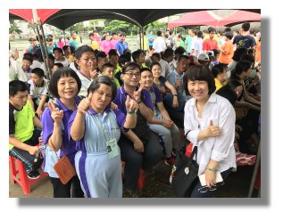 林副院長慧君到運動場替選手們打氣!