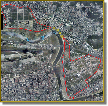 基隆河中山橋至成美橋段河道整治地區航測影像圖