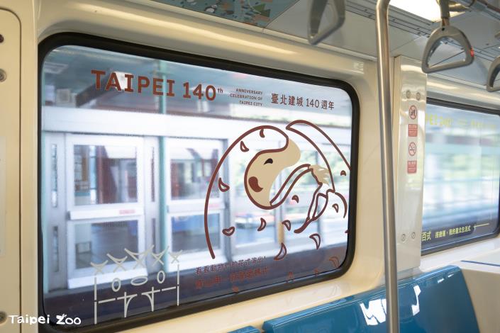 幸運搭到動物車廂，立刻把手機拿出來拍！