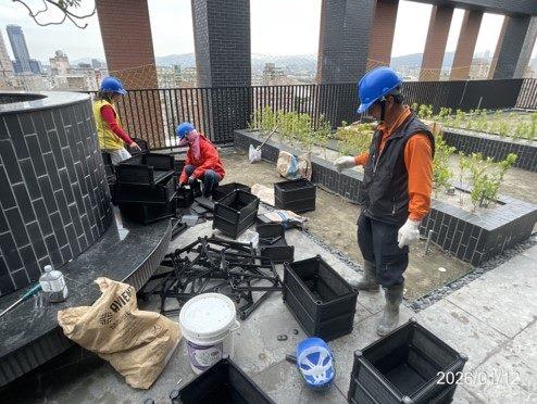 頂樓植栽箱組裝