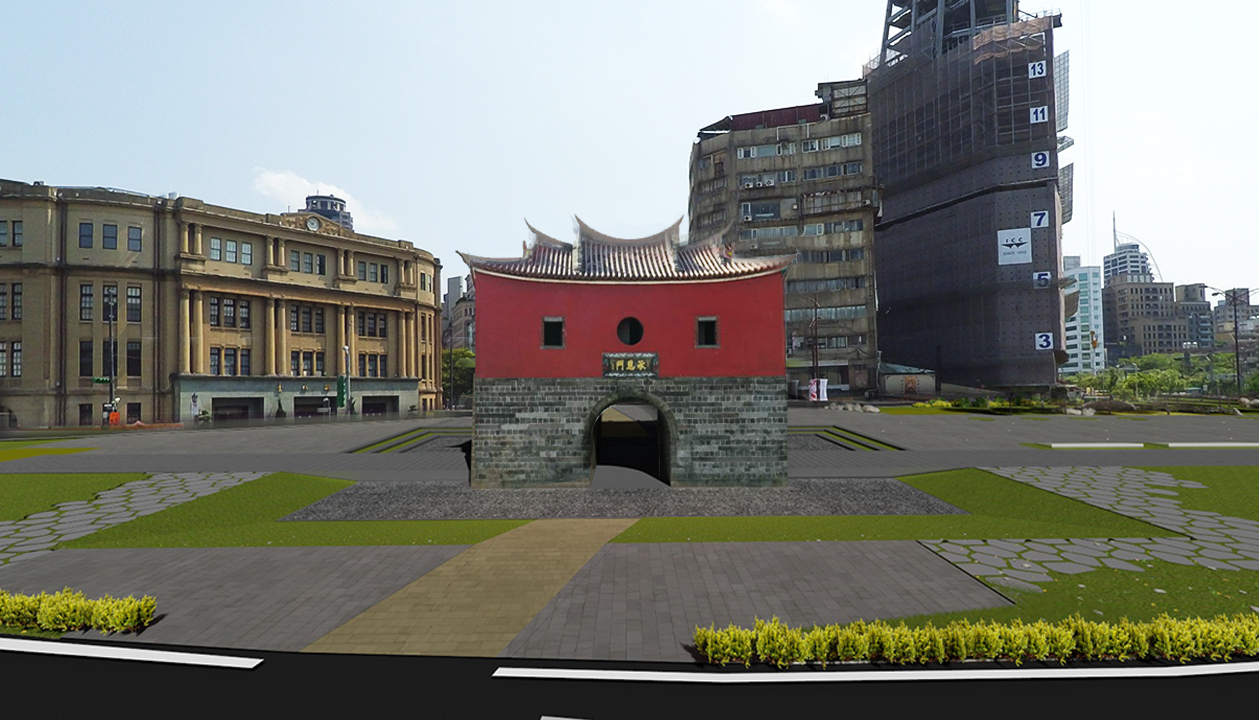 照片7：北門廣場完工後立面模擬圖