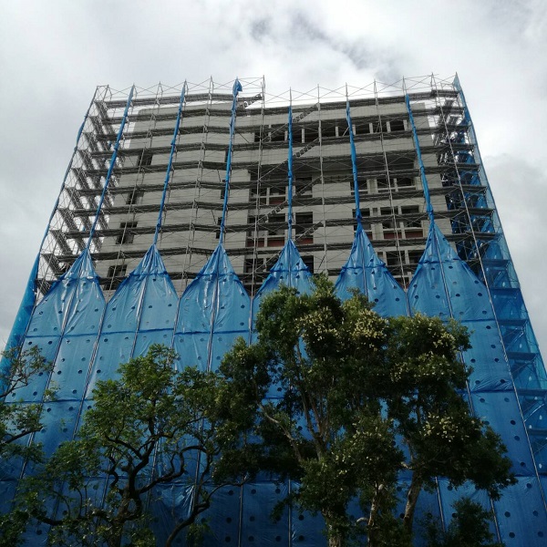 建成大樓樓拆除工程鷹架搭設