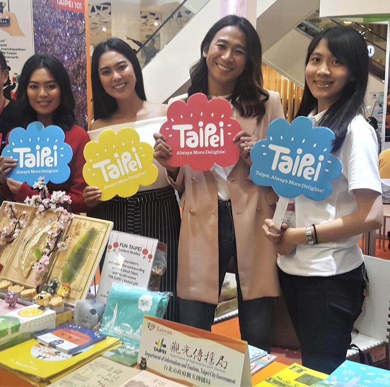 印尼知名美女部落客也來到臺北展攤一起FUN TAIPEI