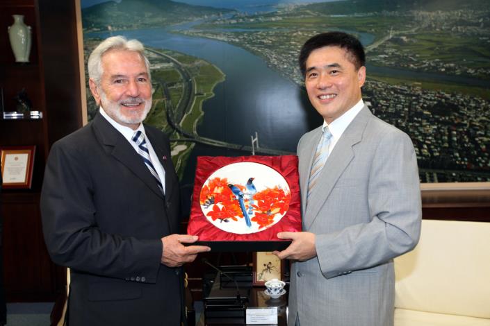 尼加拉瓜共和國外交部長桑多士訪問團拜會_高讚賢攝_市長貴賓室