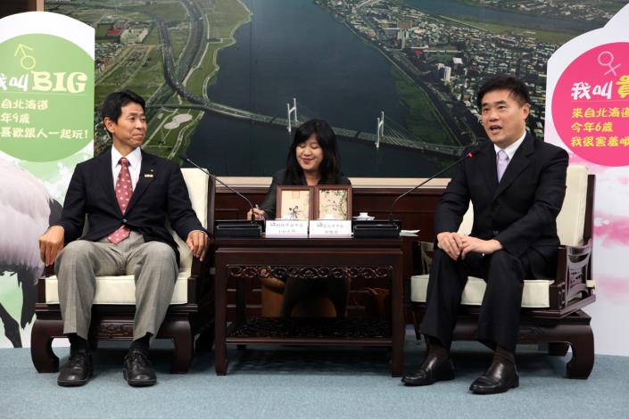 日本北海道釧路市副市長小松正明拜會_高讚賢攝_市長貴賓室