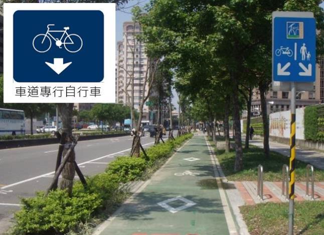 附圖1 自行車專用道標誌