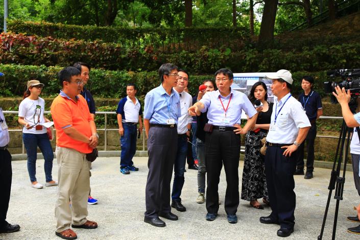 市長柯文哲至福興公園 視察「 福興路63巷排水分流工程