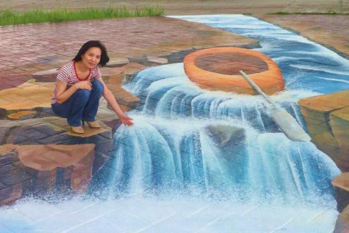 社子島3D地景彩繪今年6月中完工，民眾反映熱烈