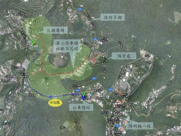 湖山綠地水仙種植位置圖