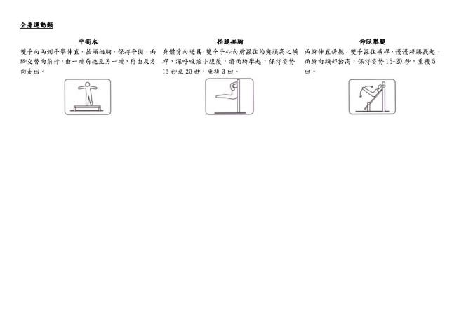 全身運動類體健設施 3種