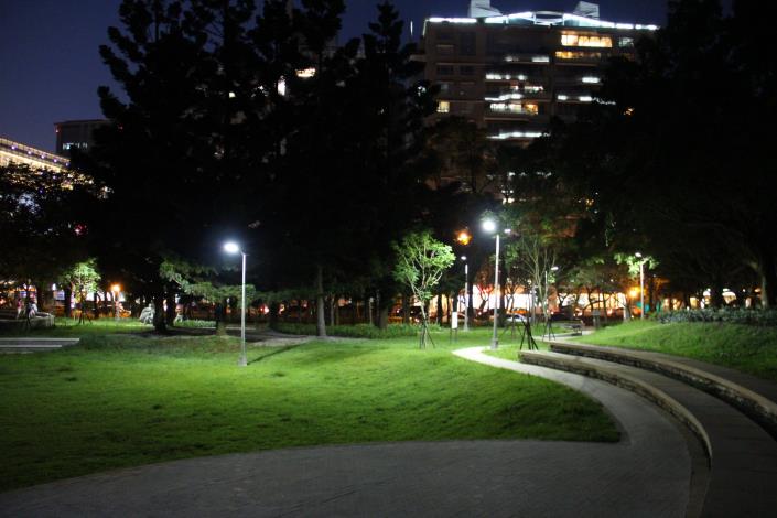 照片9. 越夜越美麗的忠誠公園曼波草坪