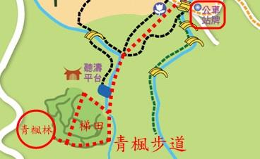青楓步道路線圖