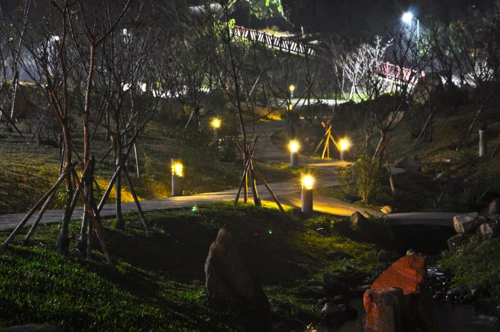 圖1.陽明公園夜景照