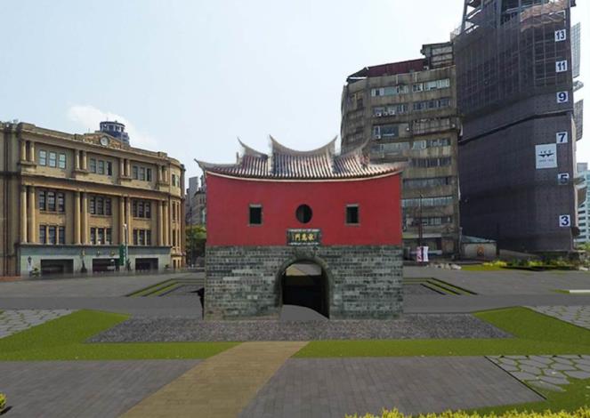 北門廣場北側立面模擬圖