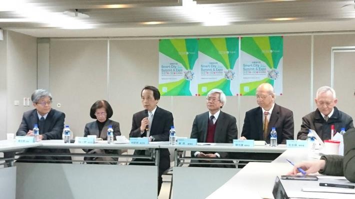 圖說：台北市政府林欽榮副市長出席「2017智慧城市展」展後記者會致詞