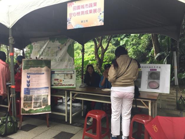 圖6衛生局~田園城市蔬果安心檢測成果展示 