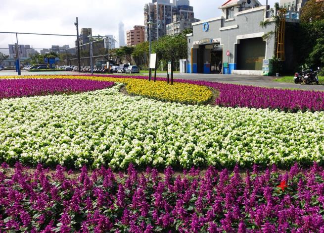 107年臺北市觀山河濱花海 觀山河濱公園腹地最為開展廣闊