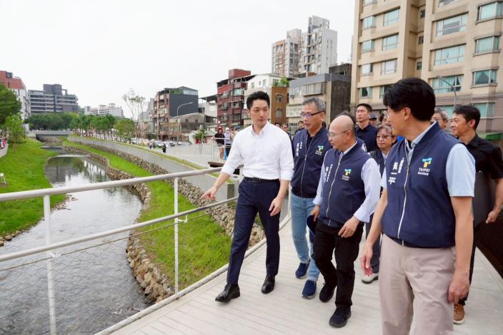 蔣萬安出席磺港溪再造工程竣工啟用暨園遊活動視察1