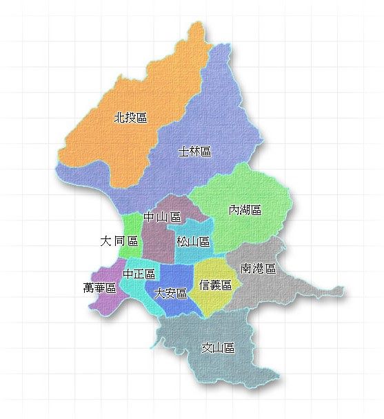 臺北市行政區地圖