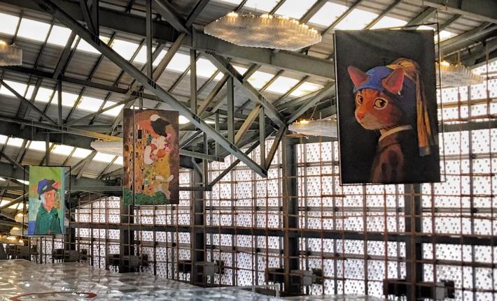 圖1、「貓．美術館–CAT ART世界名畫展」於花博流行館展出。