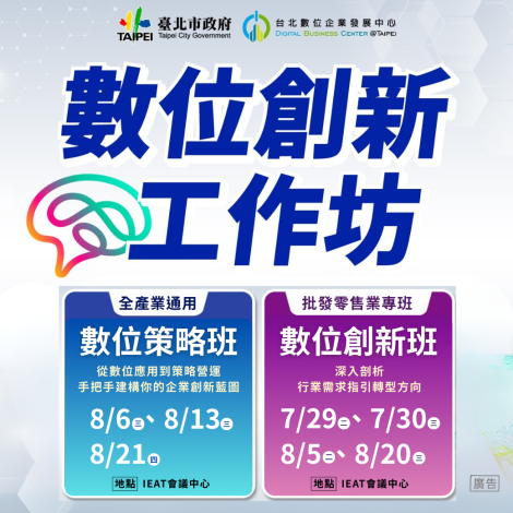 北市推「2025數位創新工作坊」從基礎到實戰 助企業啟動轉型引擎,即日起開放報名!