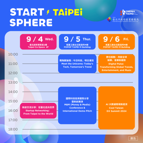 StartSphere Taipei Poster (Agenda)