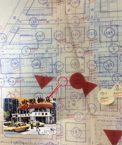 西門町玉女服飾店87年地價區段圖