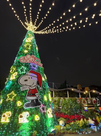 浪漫聖誕燈飾及史努比、糊塗塌客公仔2.JPG