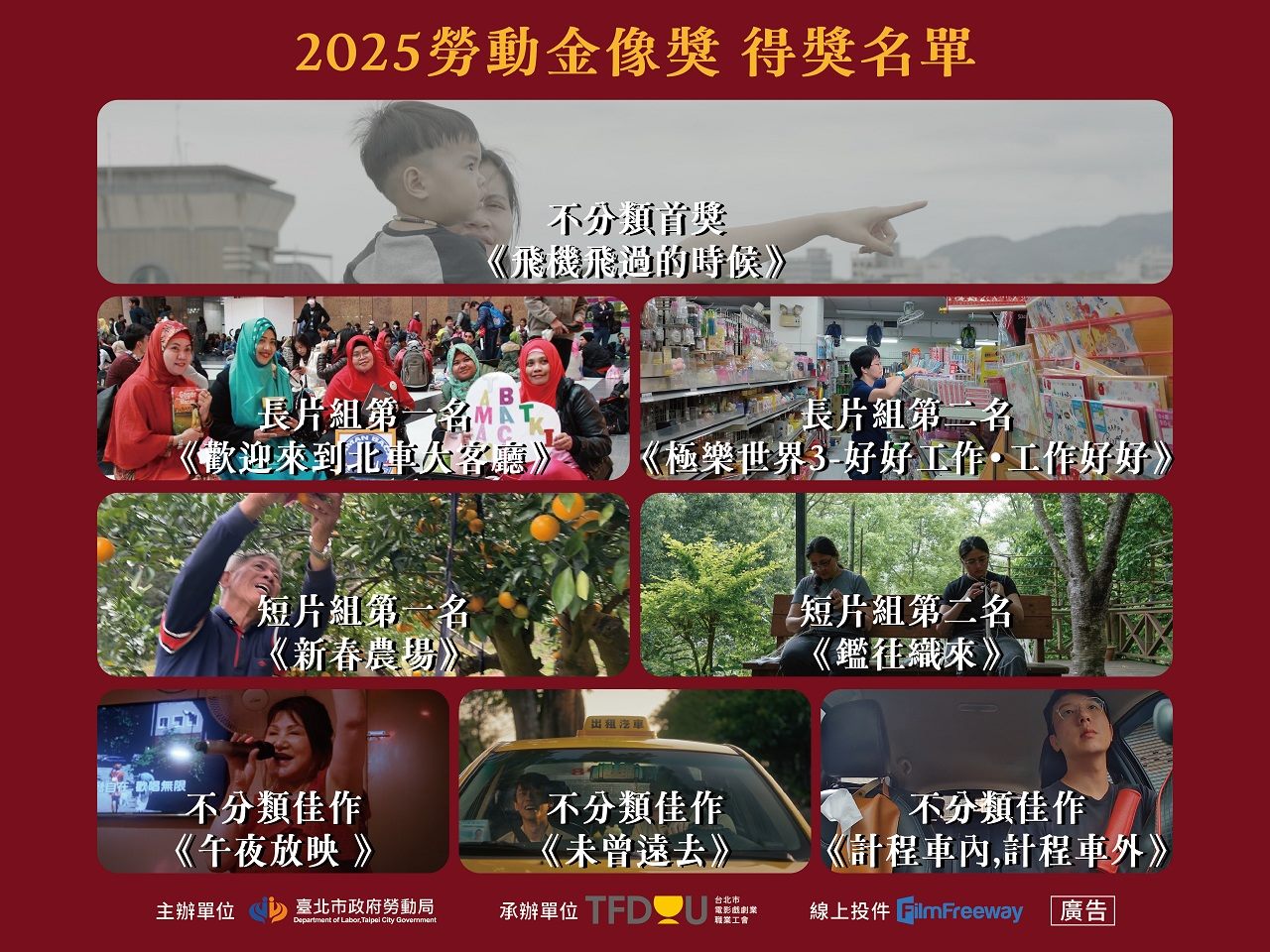 2025勞動金像獎得獎名單