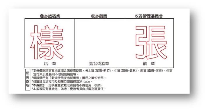 夜市抵用券背面(樣張)