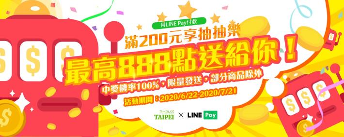 北北基好玩卡與LINE Pay合作，只要在好玩卡官網「LINE_Pay抽抽樂」專區消費滿額即可抽LINE POINTS點數