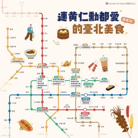 連黃仁勳都愛的臺北美食捷運地圖