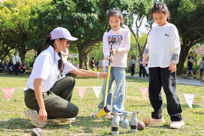 「樂活運動」野餐區設有木球體驗