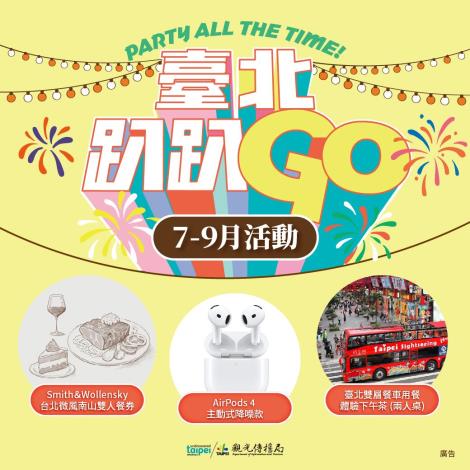 本季參加集章，有機會獲得Smith＆Wollensky 台北微風南山雙人餐券、AirPods 4 主動式降噪款、臺北雙層餐車用餐體驗下午茶等精美好禮