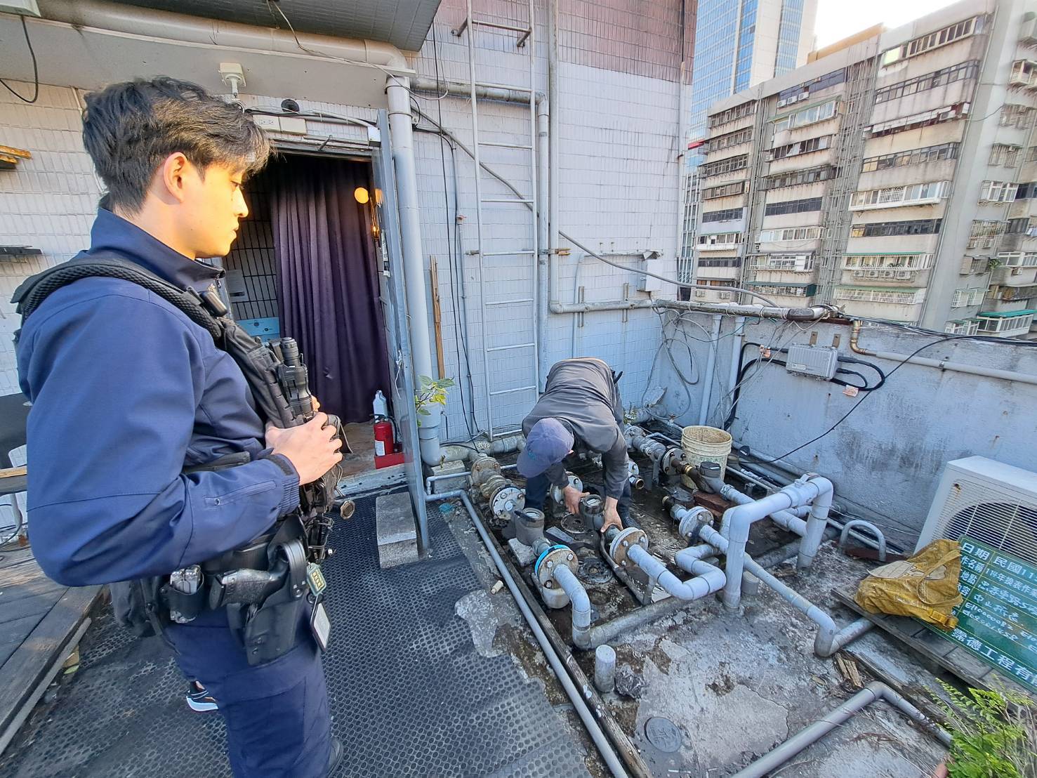 北市自來水處執行斷水作業