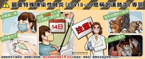 嚴重特殊傳染性肺炎(COVID-19，簡稱武漢肺炎)專區