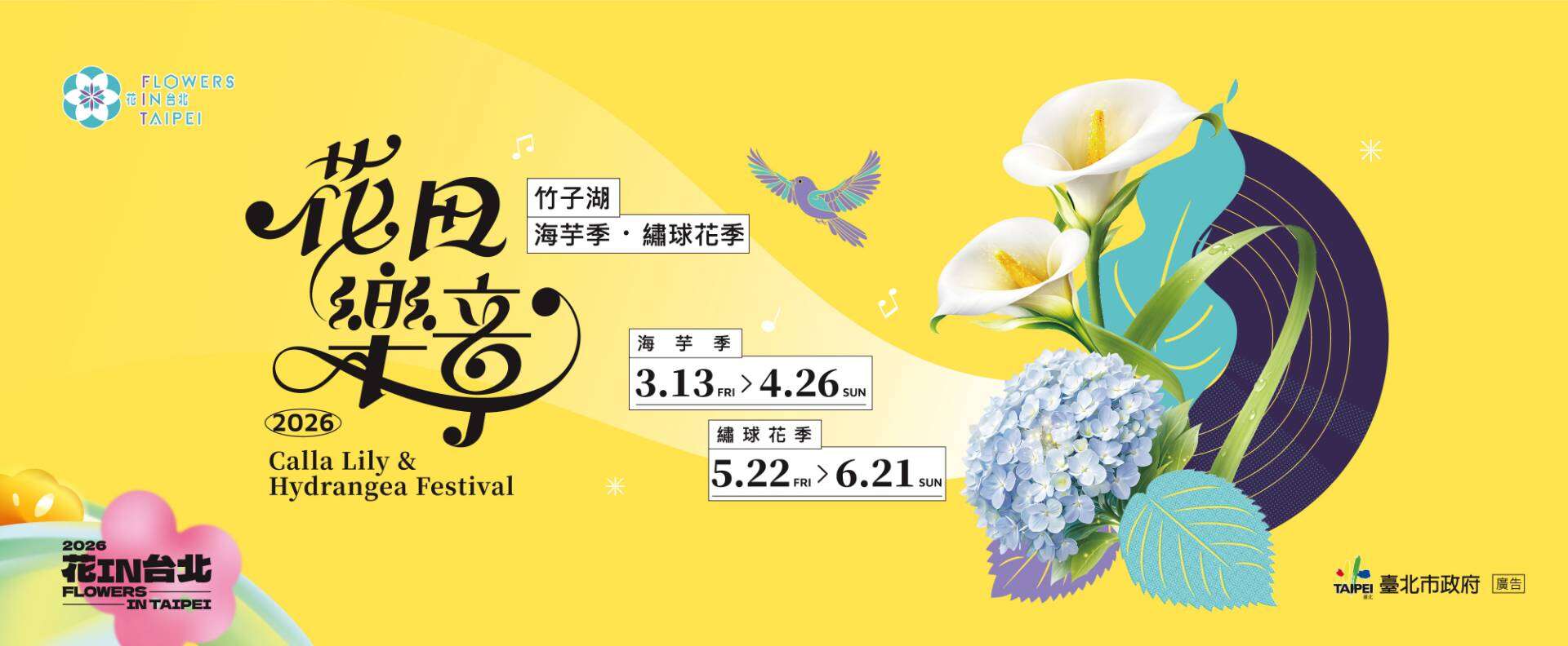 竹子湖海芋季及繡球花季