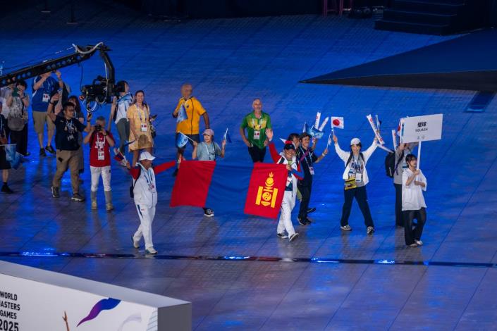 雙北世壯運開幕典禮各國運動選手進場-比賽項目壁球