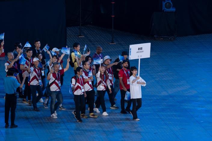 雙北世壯運開幕典禮各國運動選手進場-比賽項目射箭